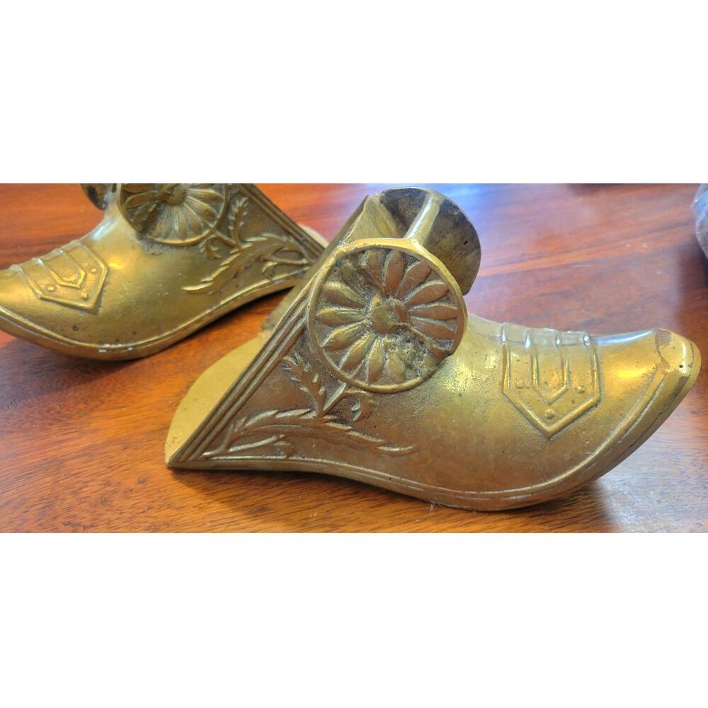 PAIR of Antique brass Spanish Conquistador-style stirrups